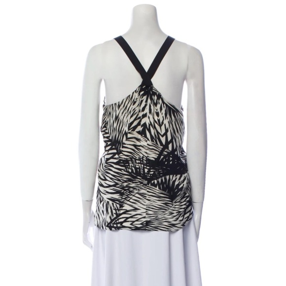 NWOT Ramy Brook 100% Silk Abstract Print Halter Tank Top SIze SP - Picture 5 of 10